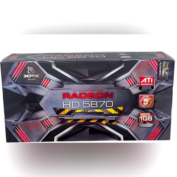 ATI RADEON PREMIUM GRAPHICS HD 5870 Video Card 1 GB - Picture 1 of 5
